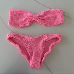 Hunza G Jean bikini set bubble gum